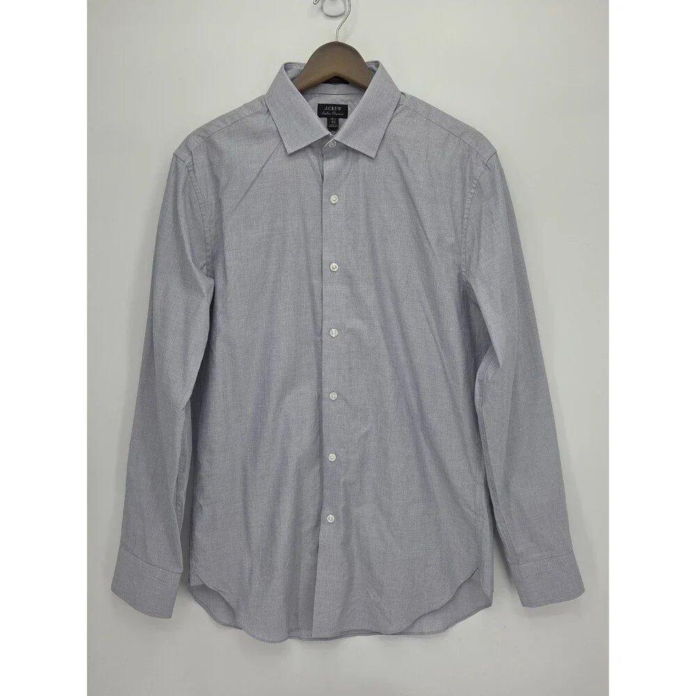 JCrew Ludlow Premium Fine Cotton Dress Shirt Slim Fit Fairweather Blue 15 1/2 34